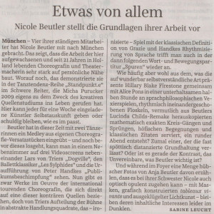STANDPUNKT.e 2014 Nicole Beutler. Kritik Sabine Leucht
